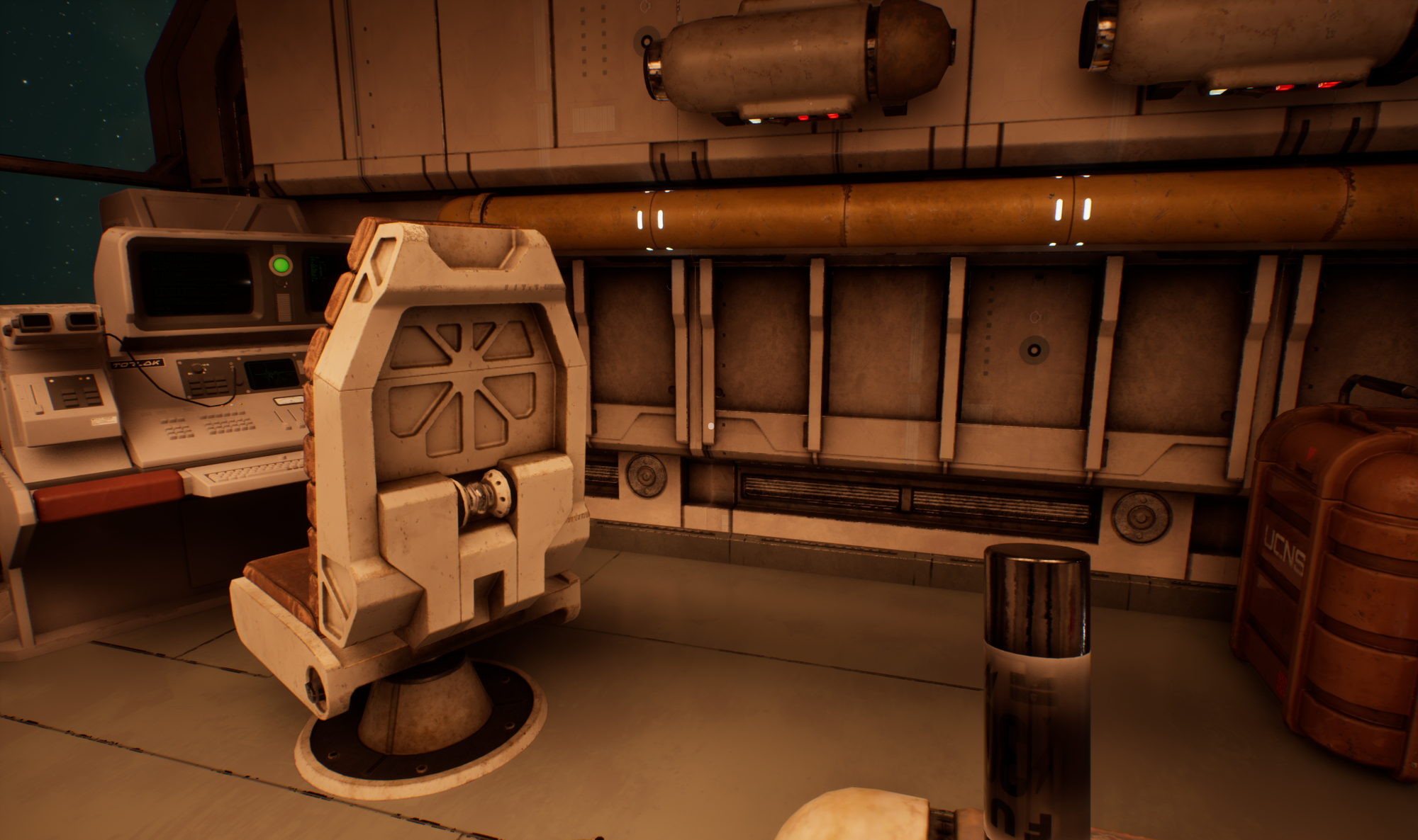 Cabin interior while holding a dead fuse. The fuse's wrapper is obviously charred and blackened. There is no where to store dead fuses.